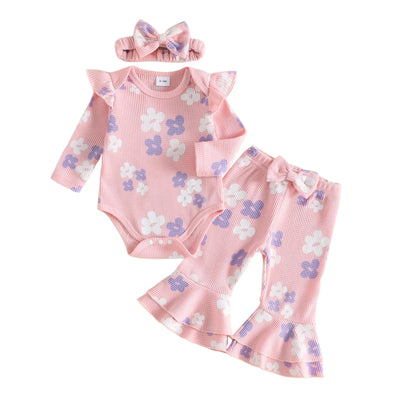 FLOWERS Pink Bellbottom Outfit