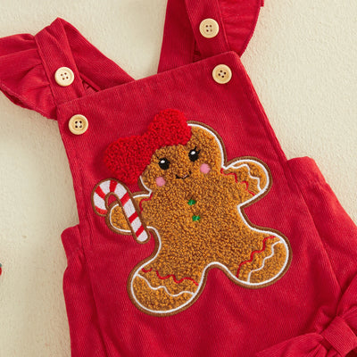 GINGERBREAD GIRL Corduroy Romper