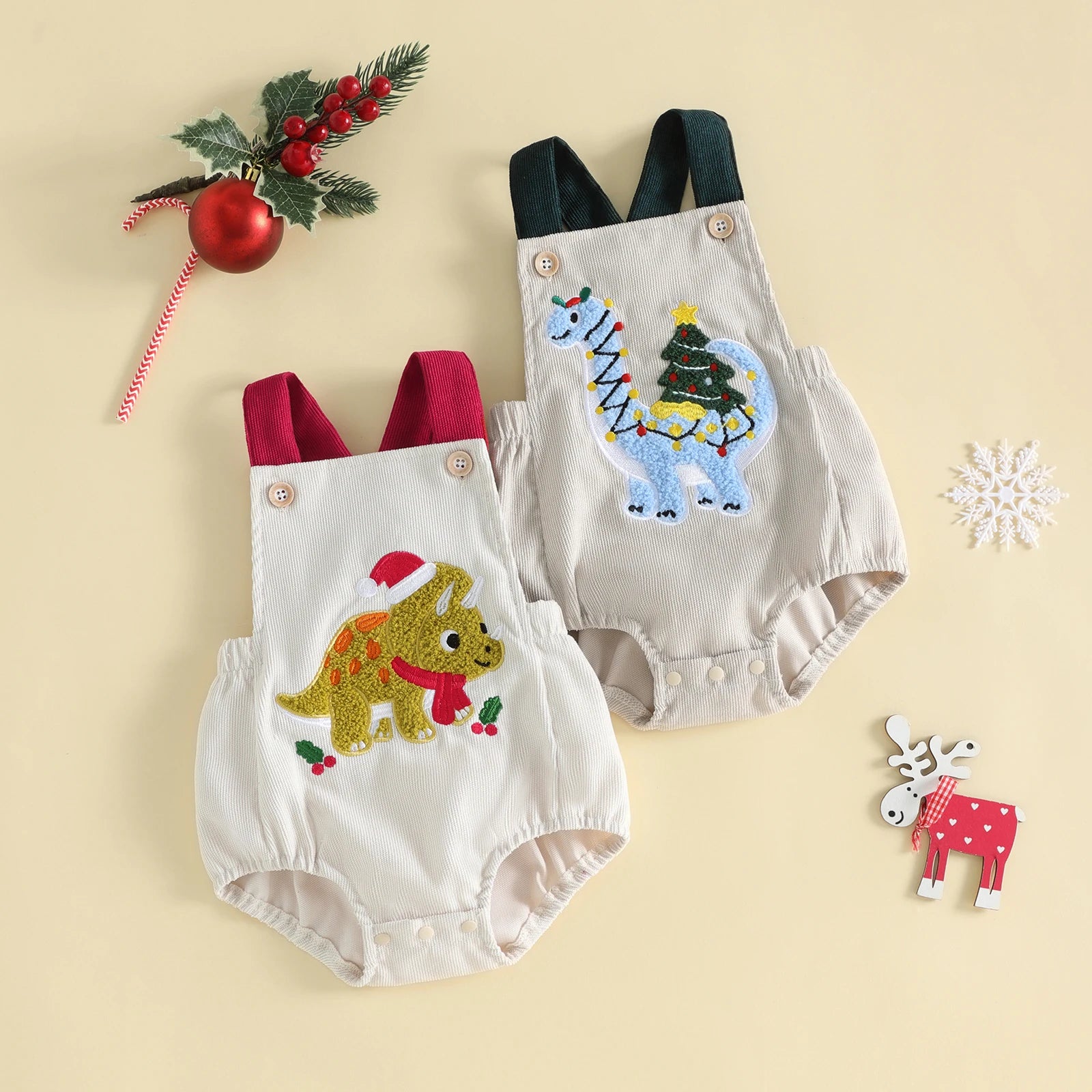 XMAS DINOS Romper