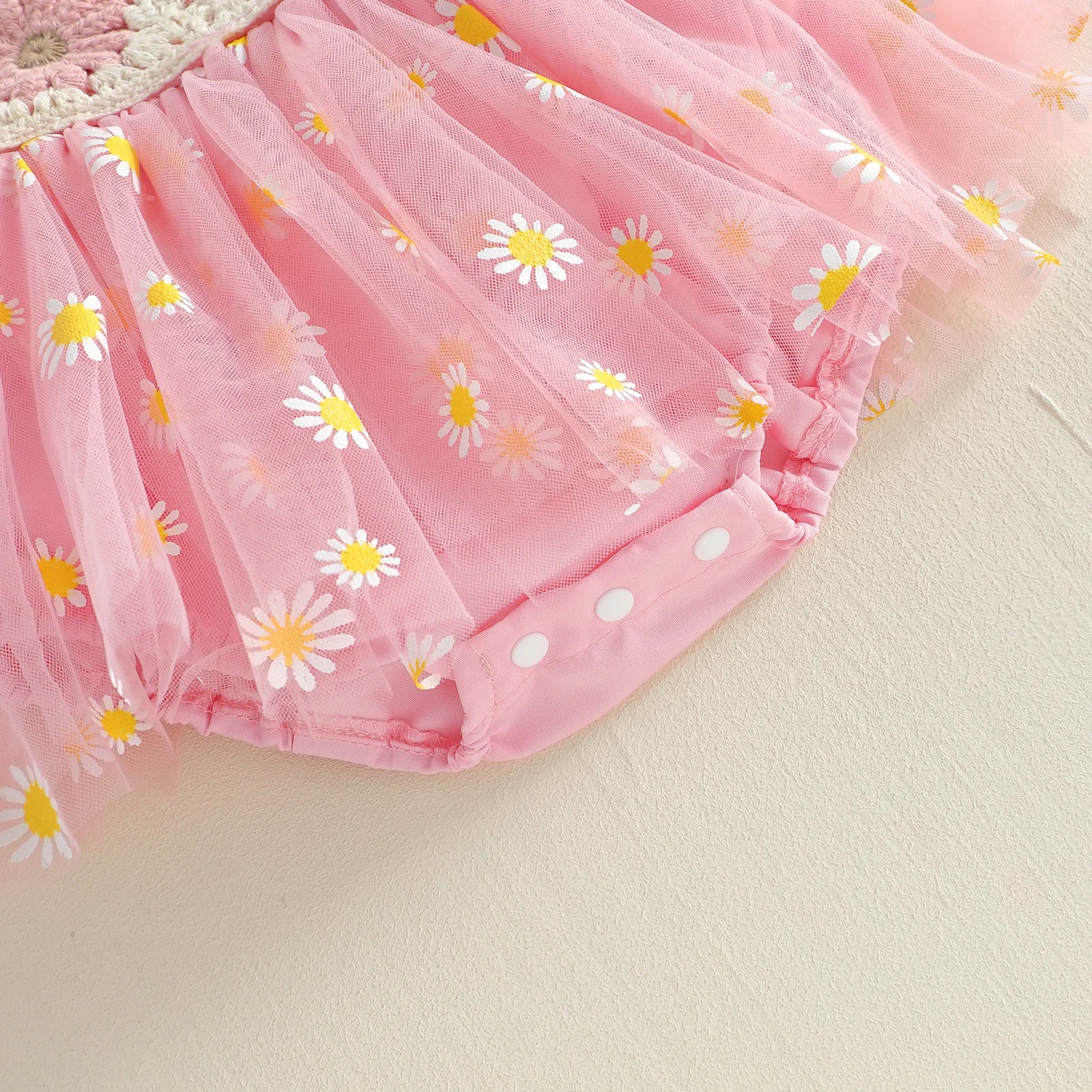 DAISIES Crochet Tulle Romper