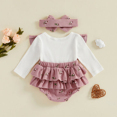 PAULA Floral Layered Skirt Romper