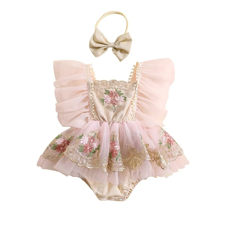 LITTLE FAIRY Floral Romper