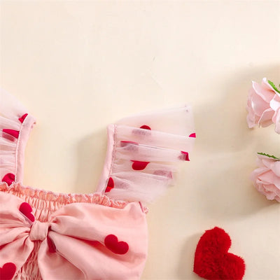 HEARTS Smocked Bowtie Tulle Dress