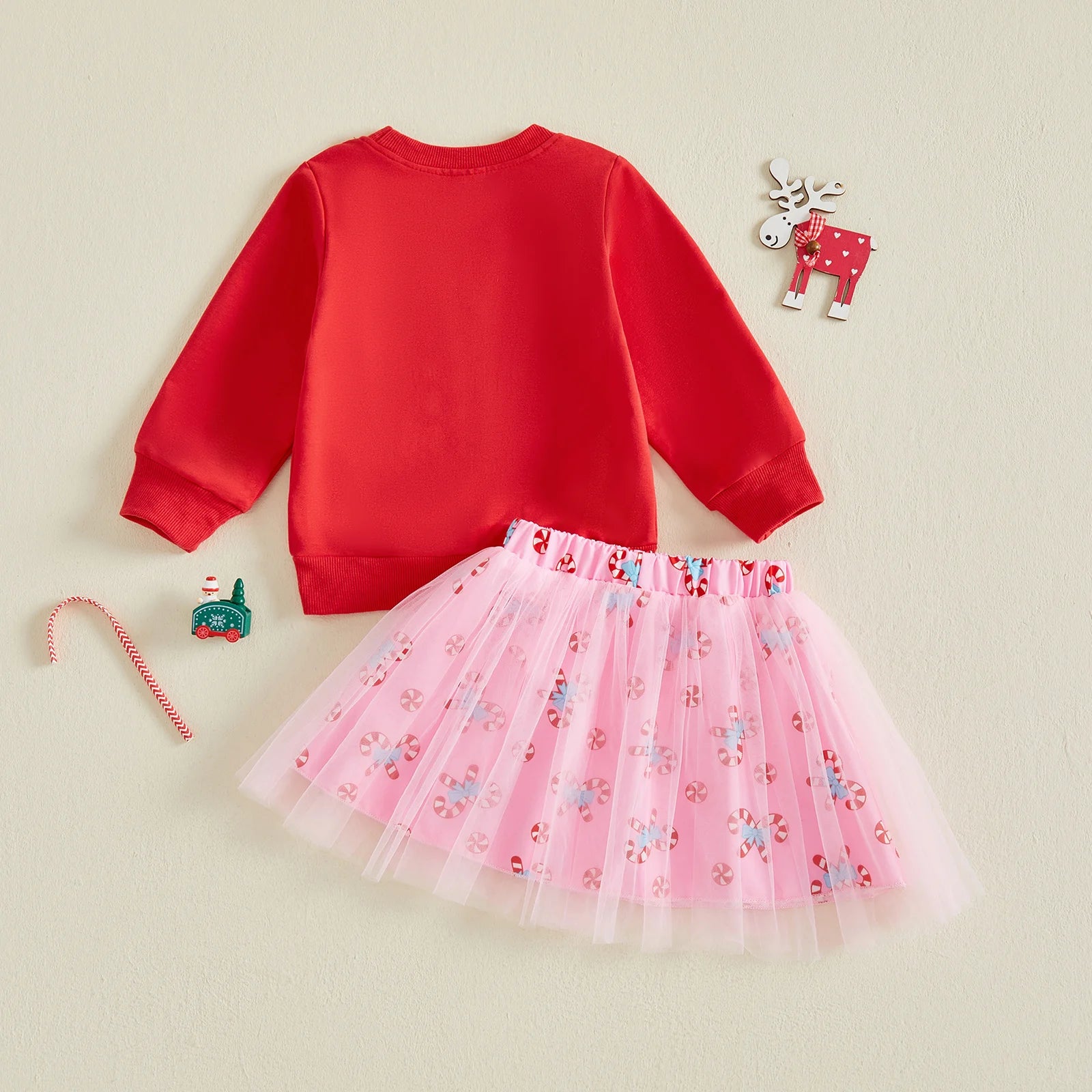 CANDY CANE CUTIE Tulle Skirt Outfit