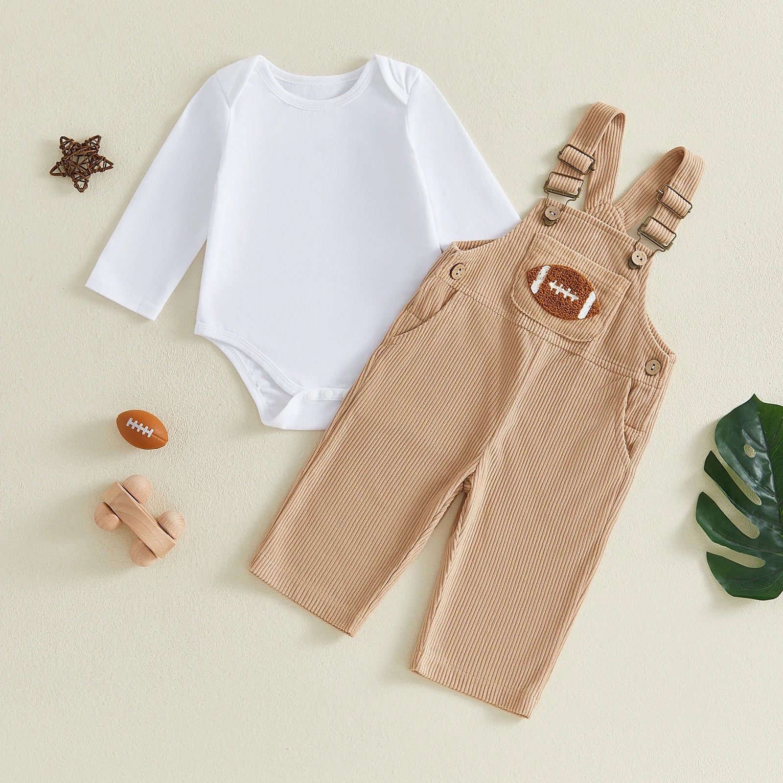 FOOTBALL Ribbed Overall Outfit