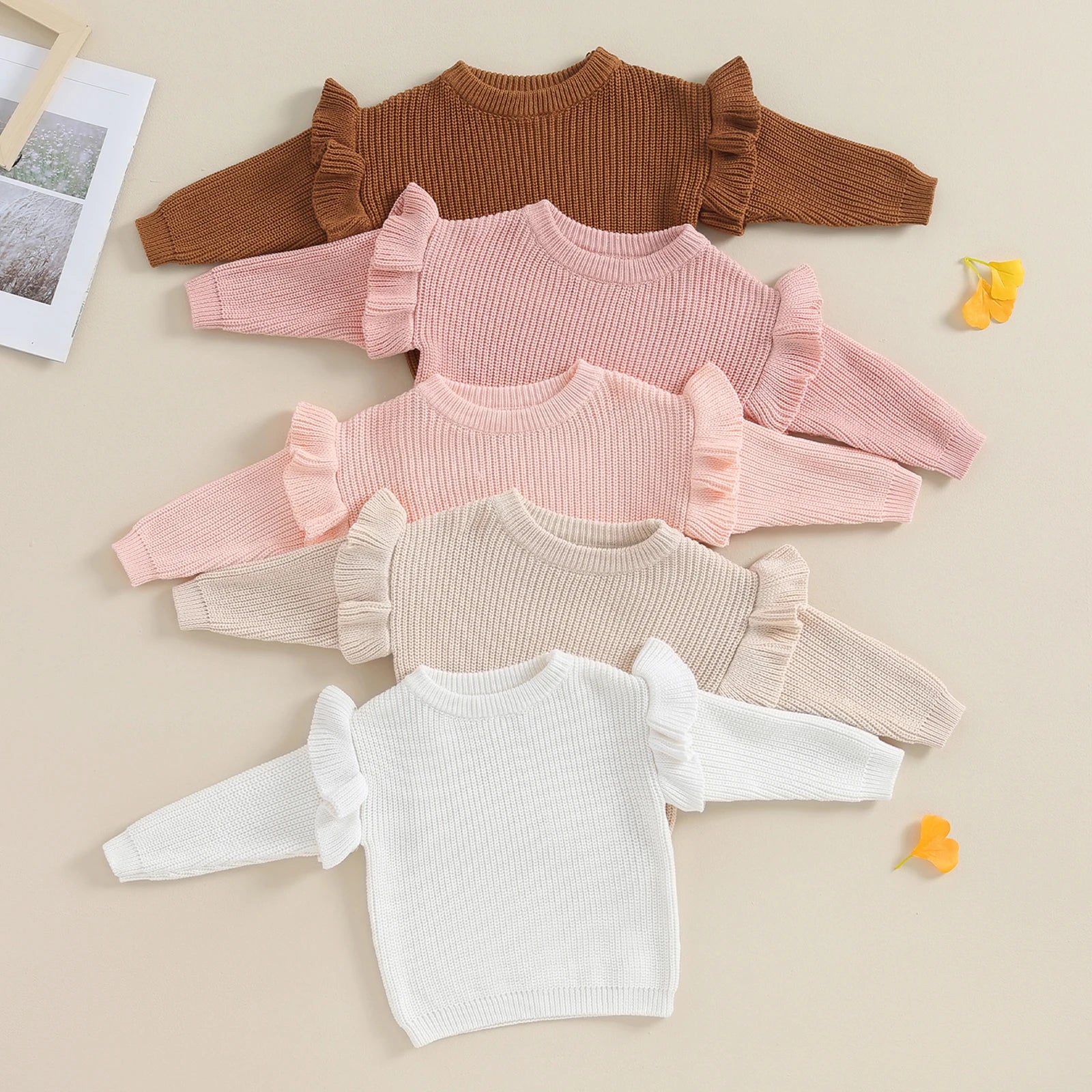 BELLA Ruffle Knitted Sweater