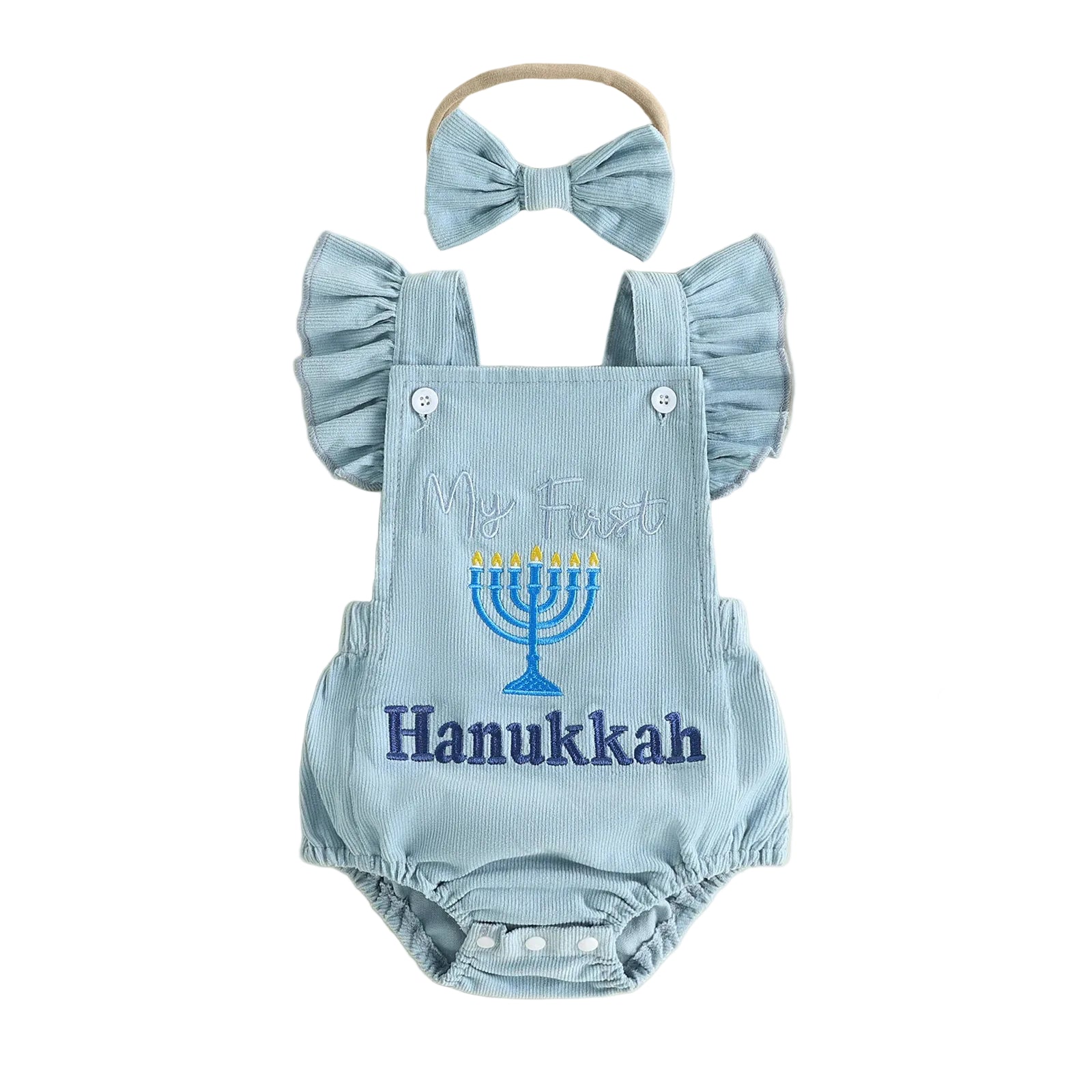 MY FIRST HANUKKAH Corduroy Romper