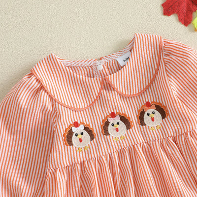 LITTLE TURKYS Collar Romper