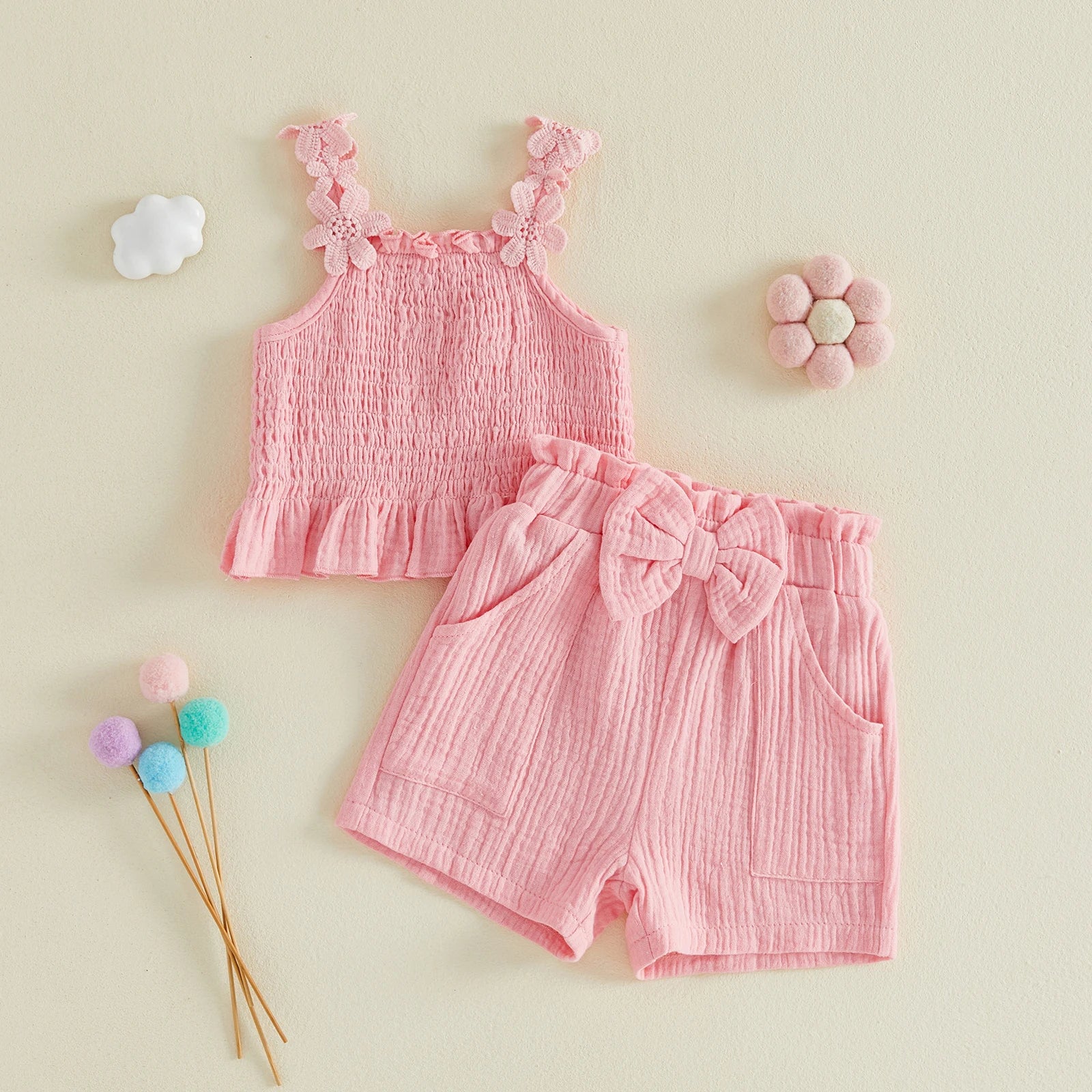 MAYA Floral Smocked Outfit