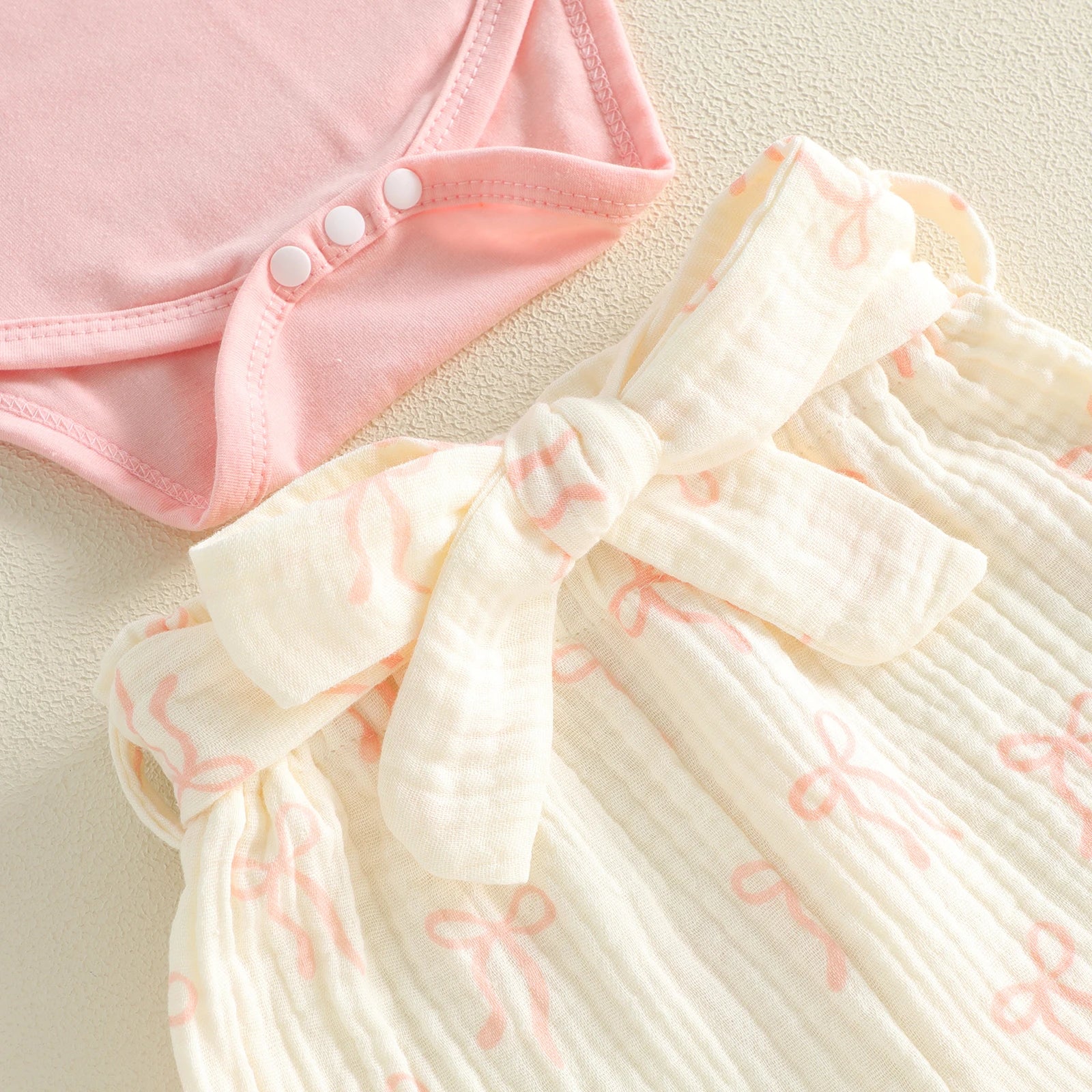 LITTLE SISTER Bowtie Ruffle Outfit