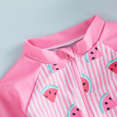 SPLISH SPLASH Striped Swimsuit with Sun Hat