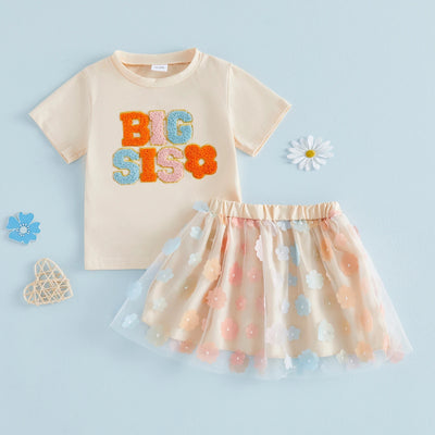 BIG SIS Tulle Flower Skirt Outfit