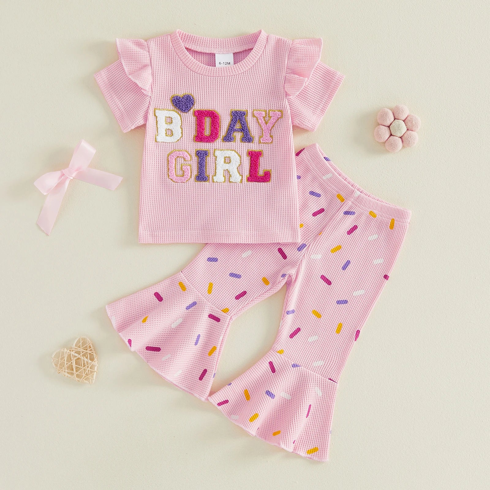 BDAY GIRL Bellbottom Confetti Outfit