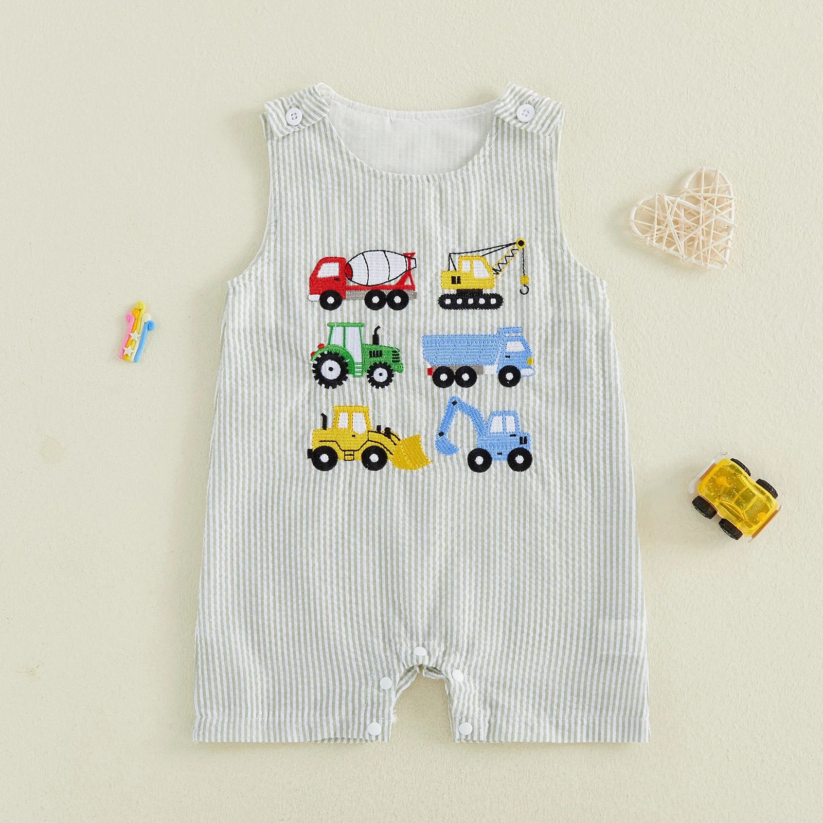 CONSTRUCTION VEHICLES Romper