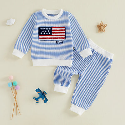 USA FLAG Striped Outfit