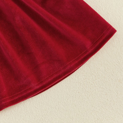 MERRY CHRISTMAS Velvet Collar Dress