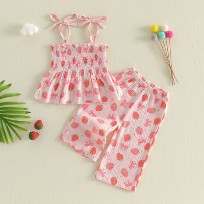 STRAWBERRIES & BOWTIES Smocked Outfit