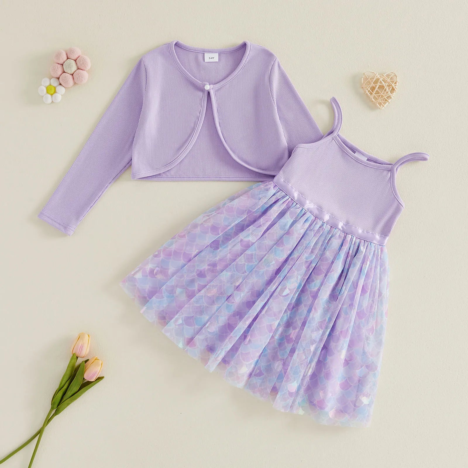 MERMAID Dress with Cardigan