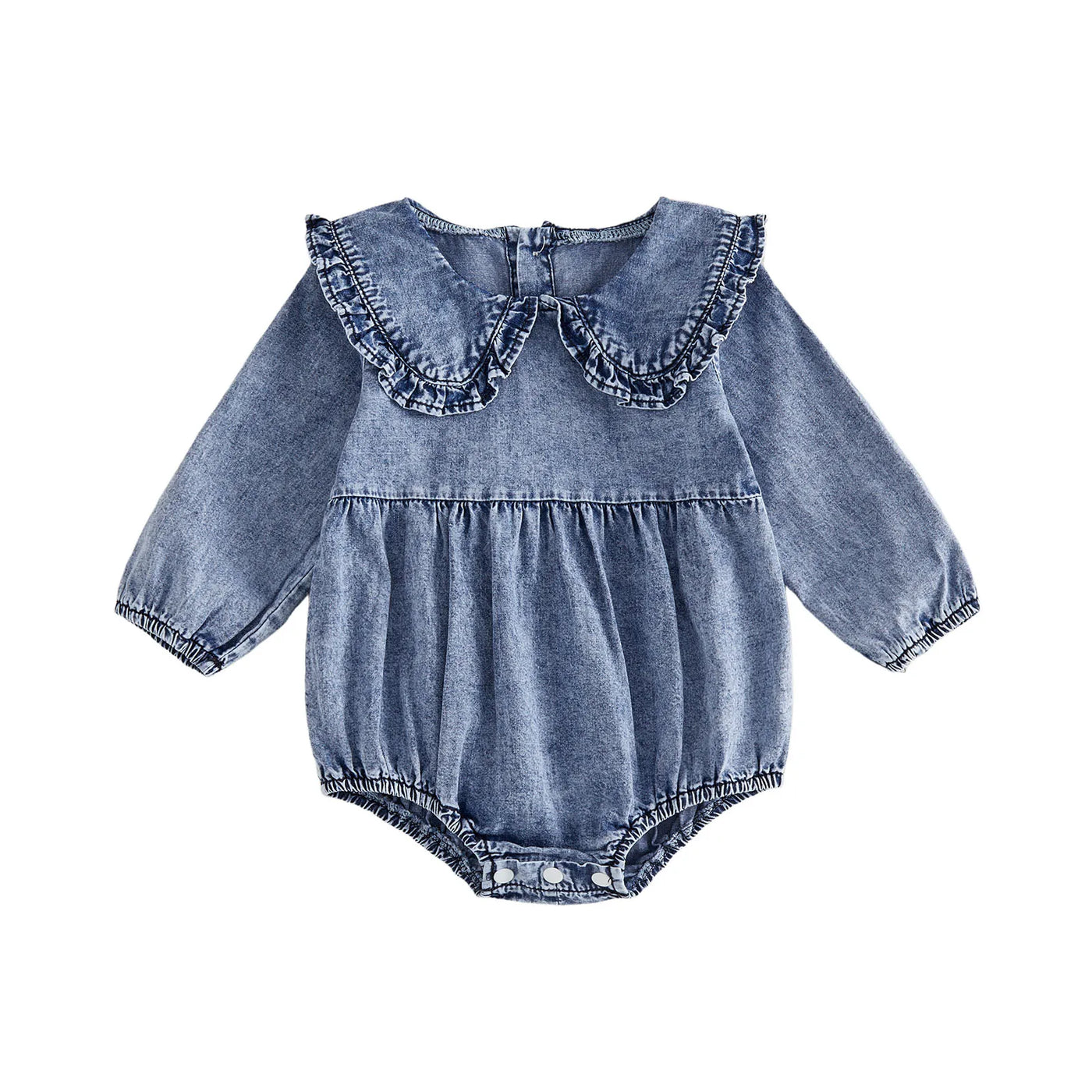 EVIE Denim Collar Romper