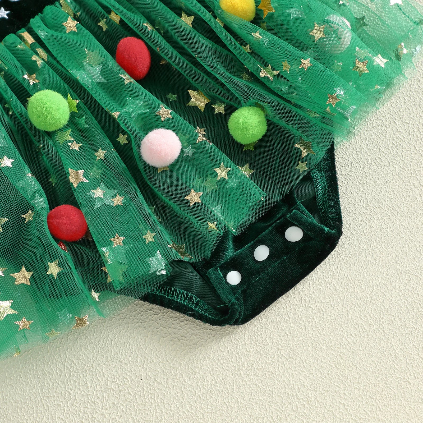 SANTA BABY Velvet Romper Dress