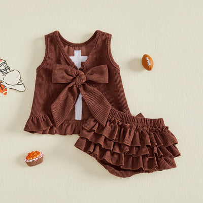 BASEBALL Corduroy Ruffle Outfit