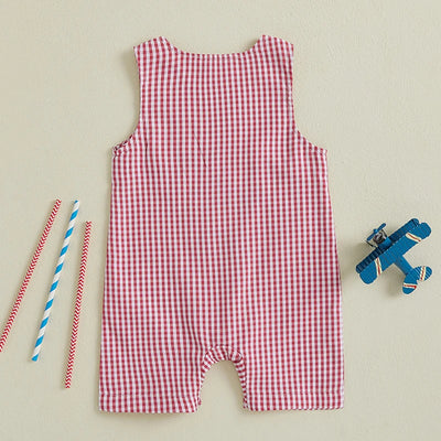 PATRIOTIC PUP Checkered Jumpsuit