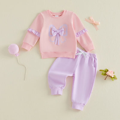 PURPLE BOW Ruffle Outfit