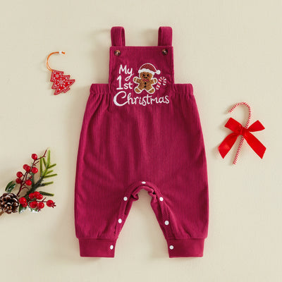 MY FIRST CHRISTMAS Corduroy Overalls