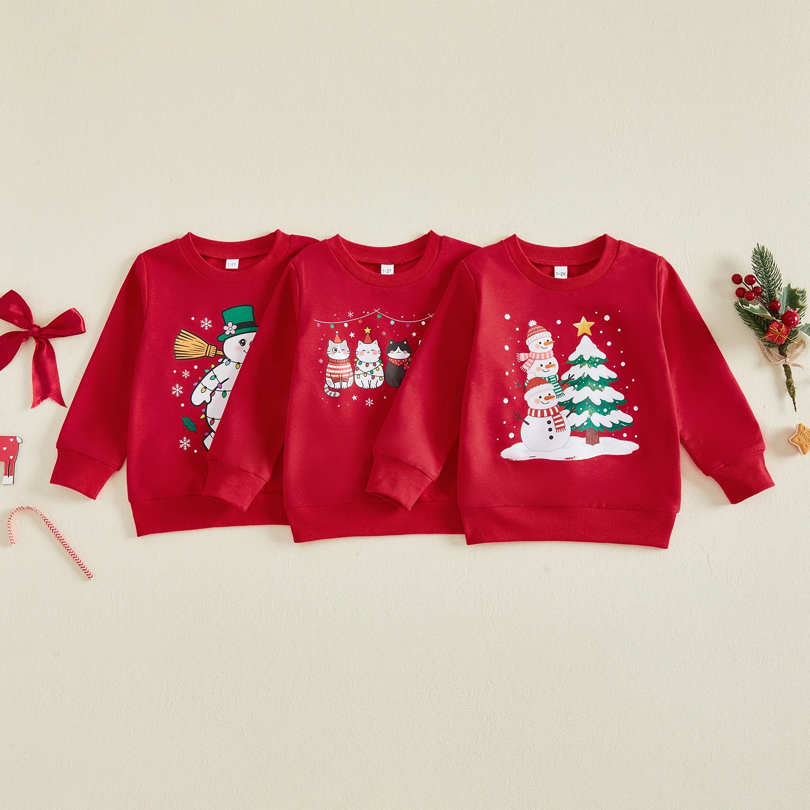 JOLLY HOLIDAYS Red Sweatshirt