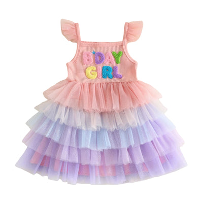 B*DAY GIRL Layered Tulle Dress