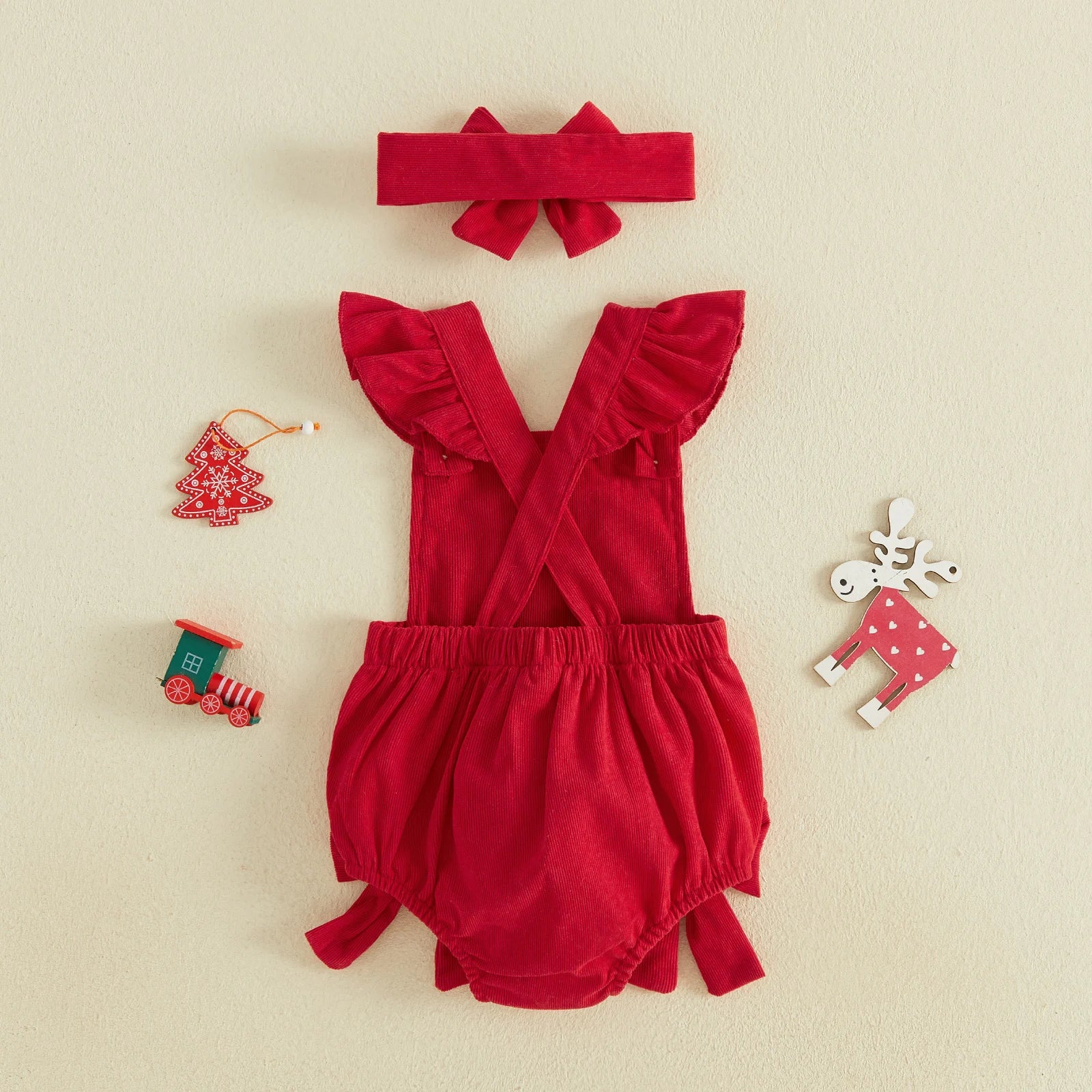 GINGERBREAD GIRL Corduroy Romper