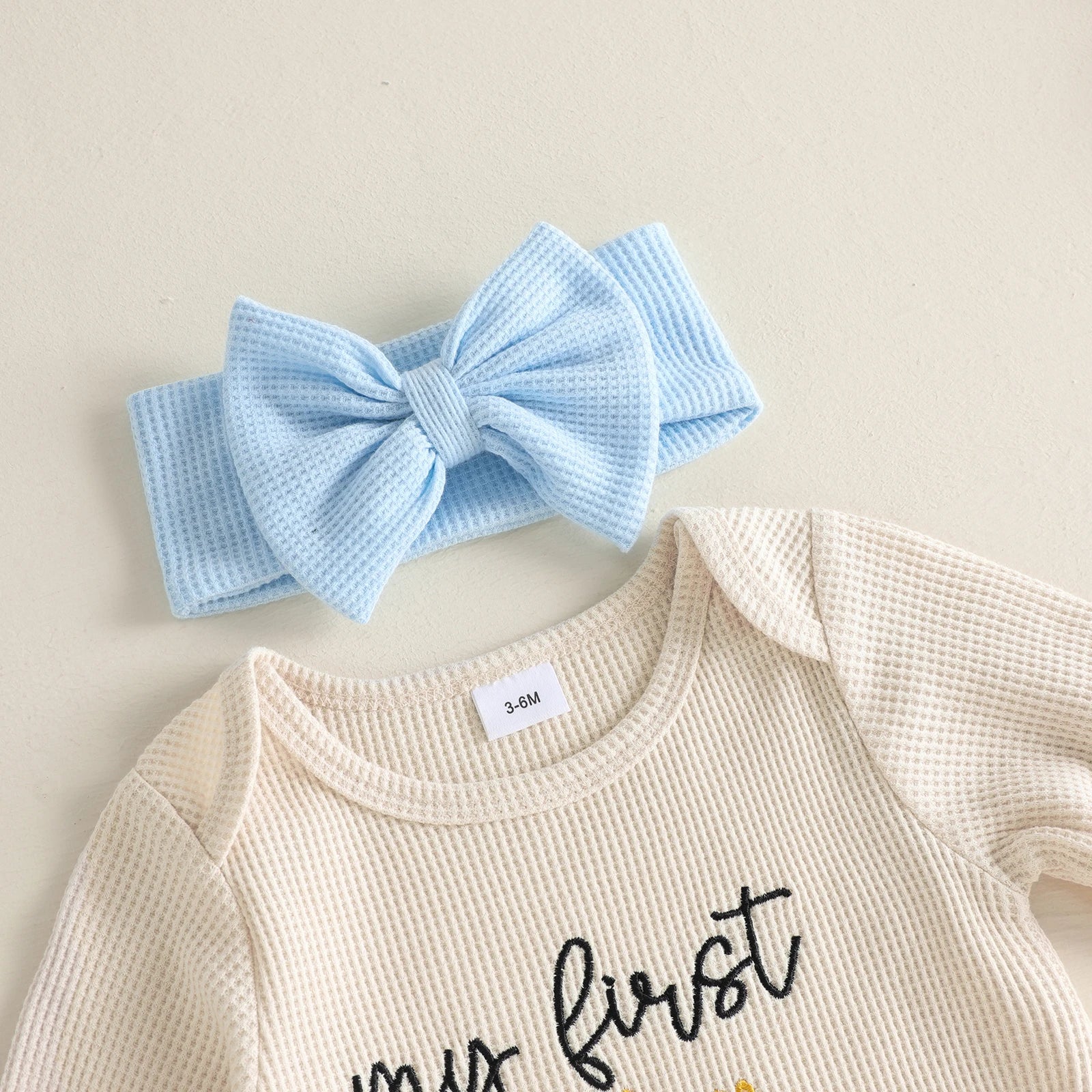 MY FIRST HANUKKAH Waffle Knit Jumpsuit