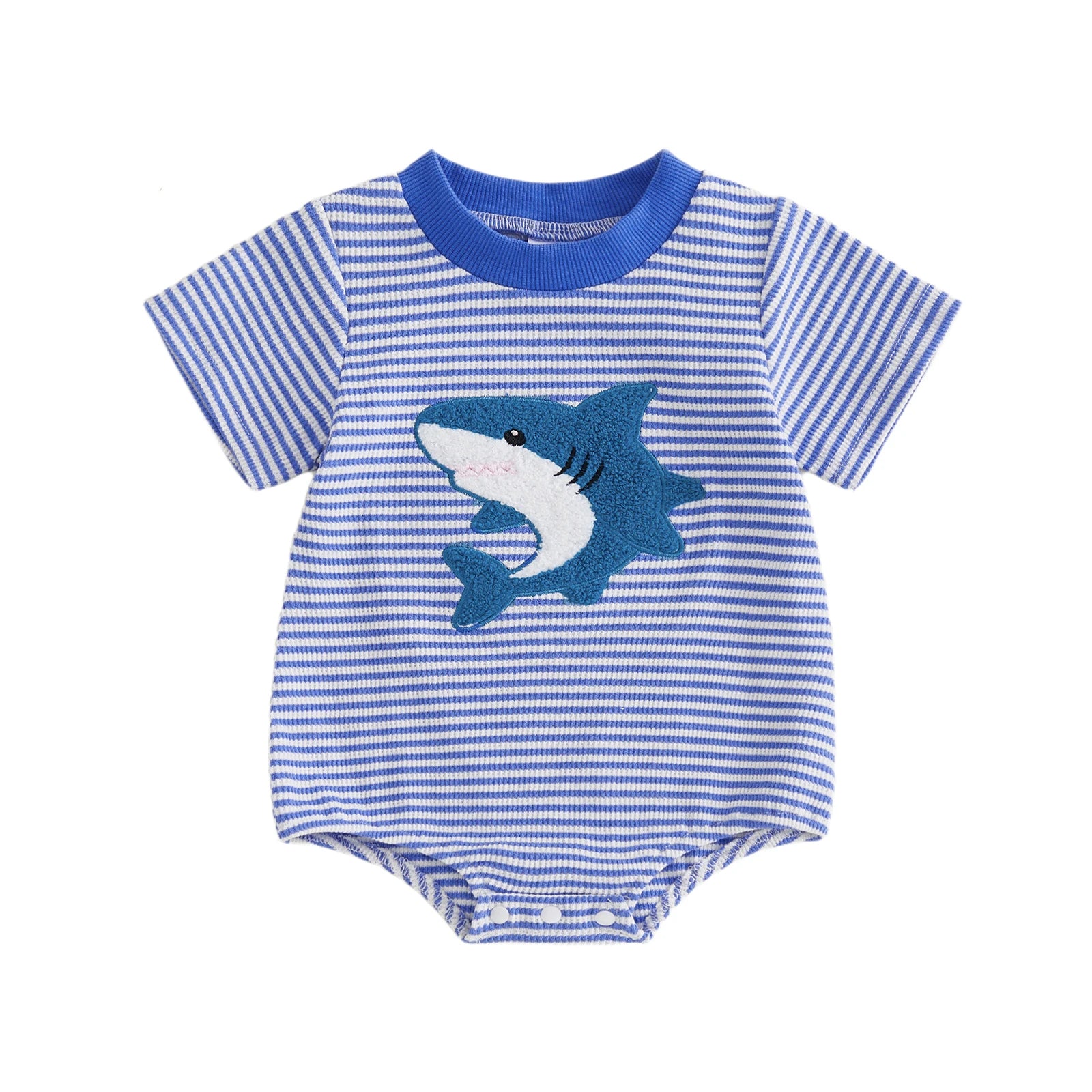 SHARK Striped Onesie