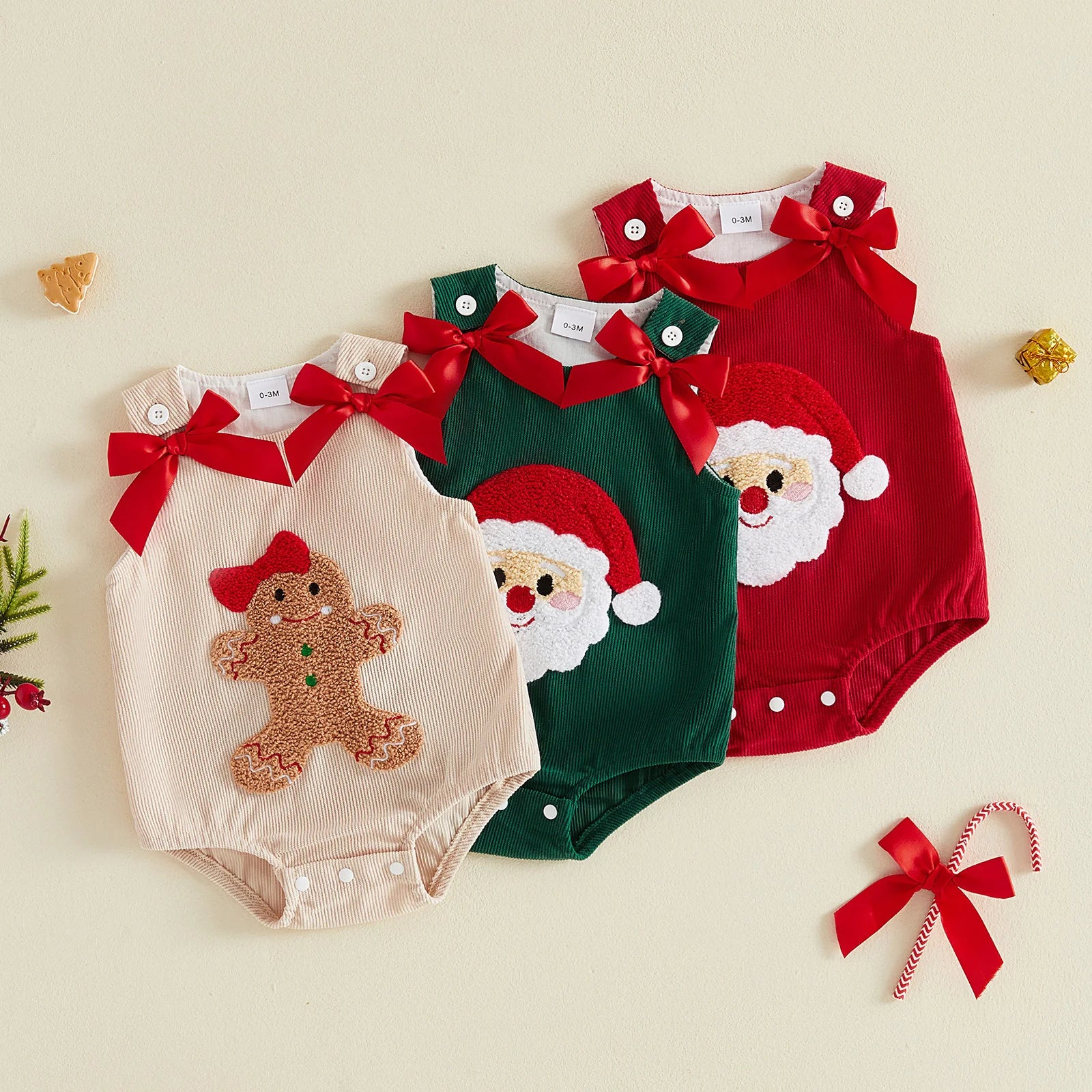 CHRISTMAS CUTIE Corduroy Romper