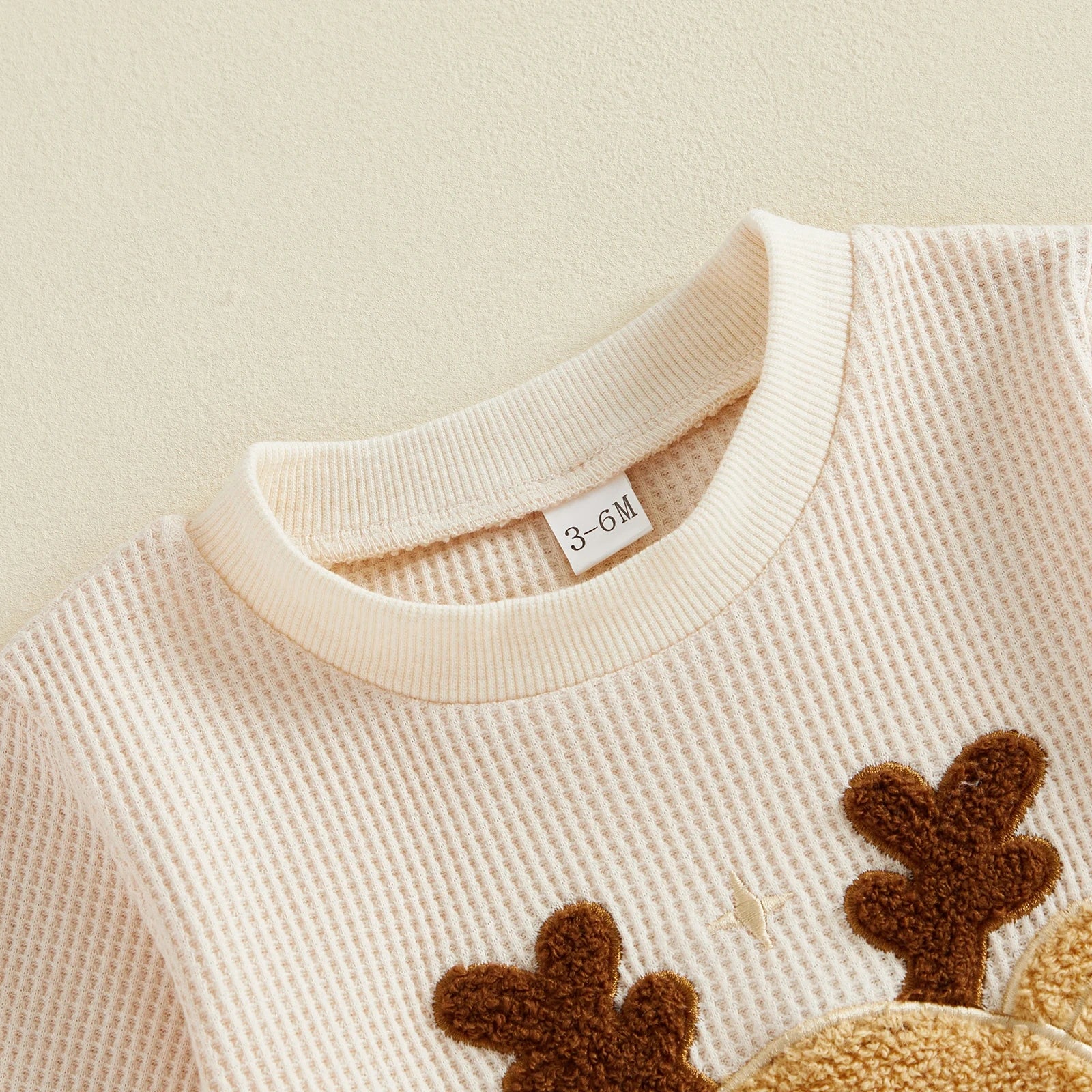 BABY REINDEER Waffle Knit Jumpsuit