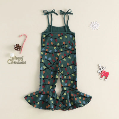 MERRY CHRISTMAS Bellbottom Pull-on Jumpsuit