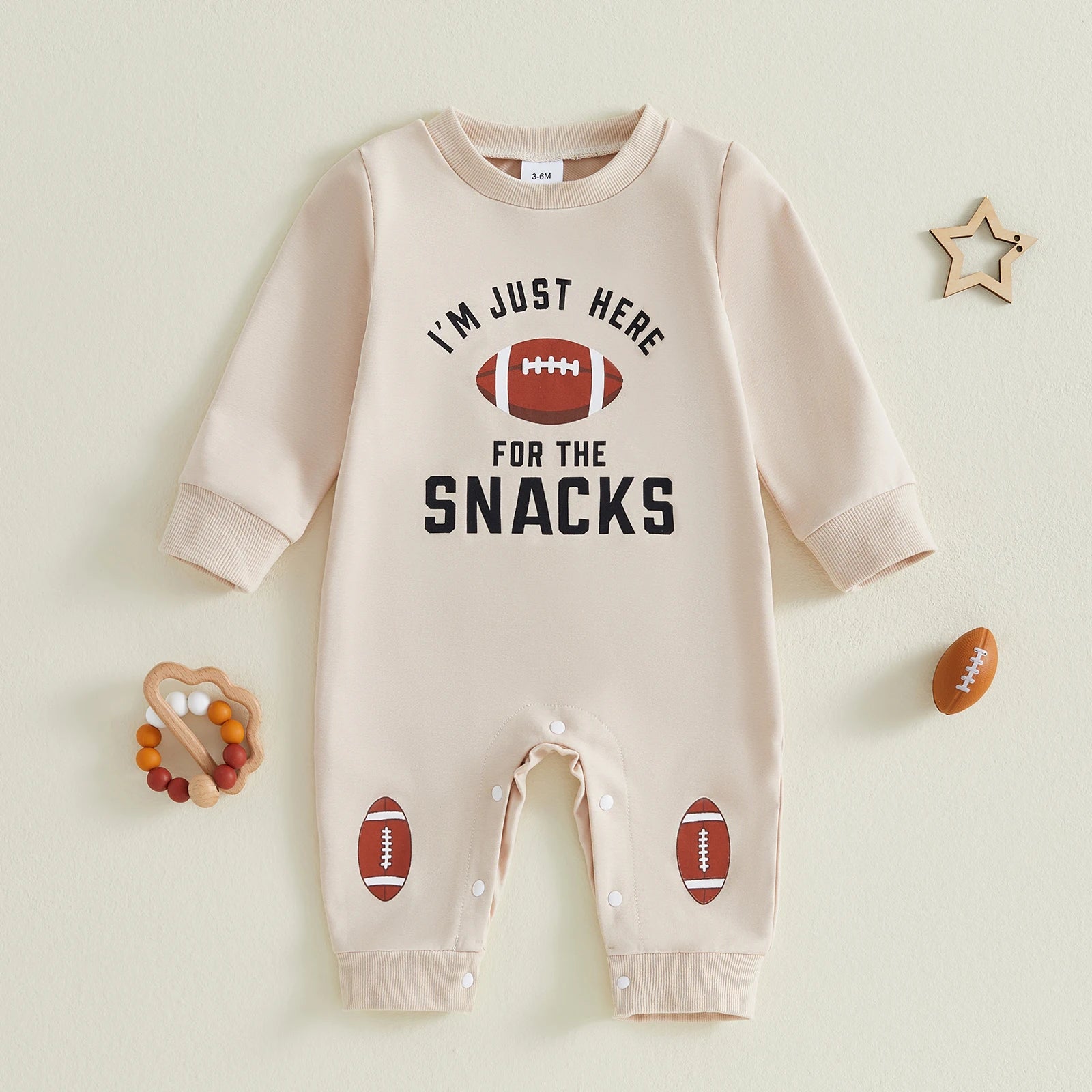 HERE FOR THE SNACKS Football Jumpsuit