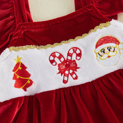 CHRISTMAS Velvet Romper Dress