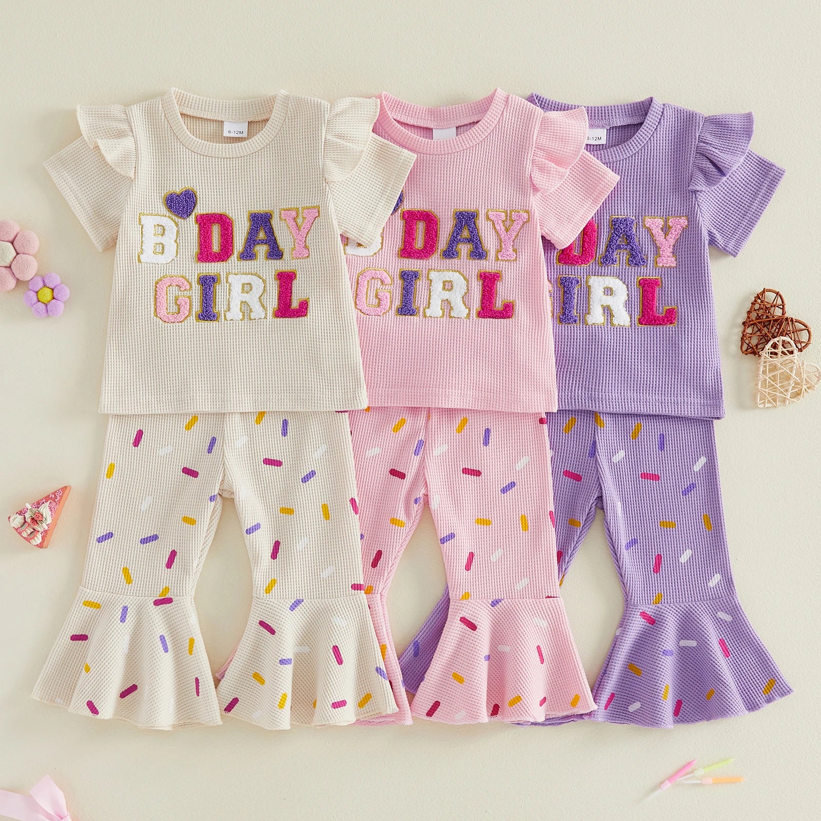 BDAY GIRL Bellbottom Confetti Outfit