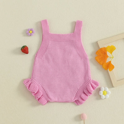 STRAWBERRIES & DAISIES Knitted Romper