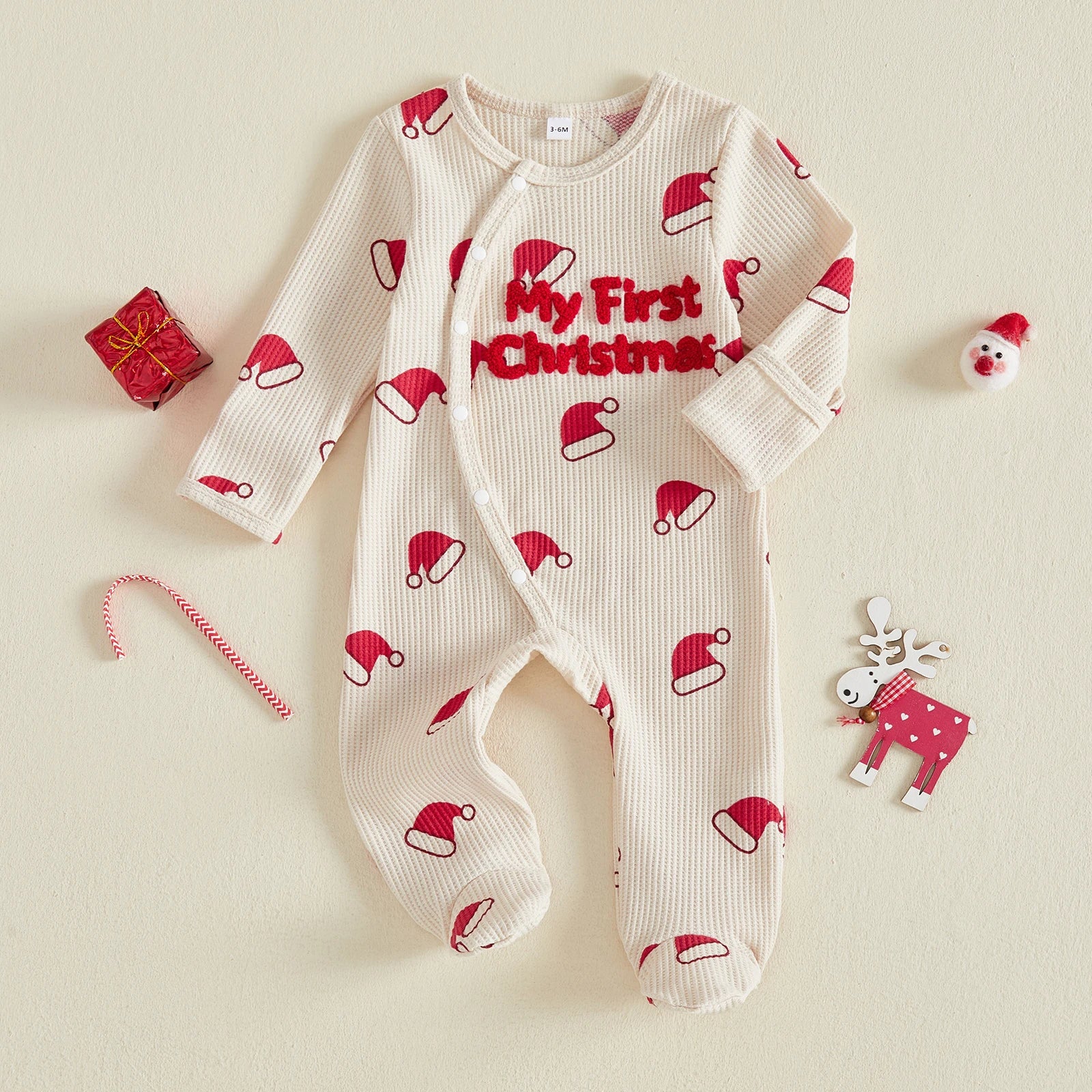 MY FIRST CHRISTMAS Santa Hat Jumpsuit