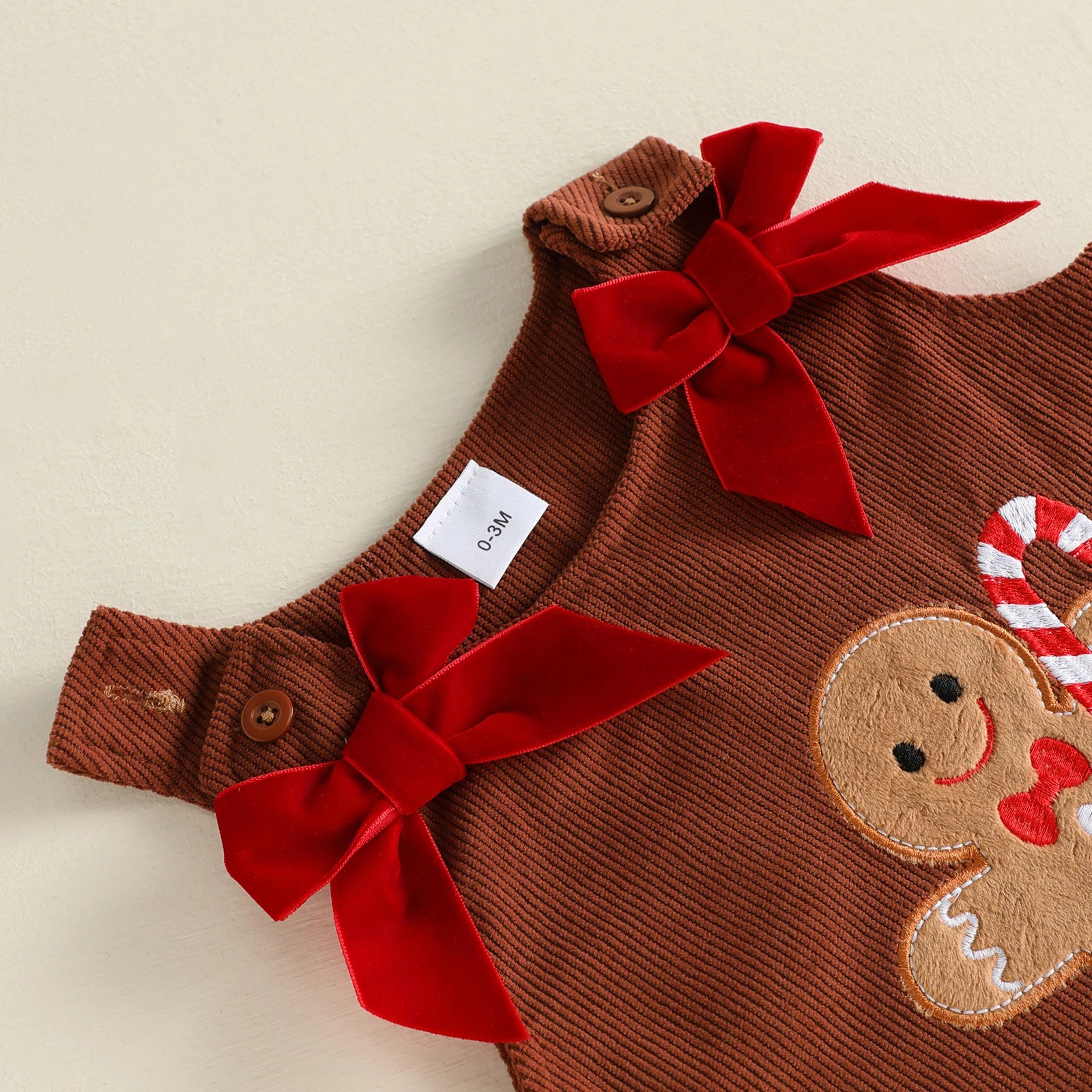 GINGERBREAD MAN Corduroy Bowtie Dress