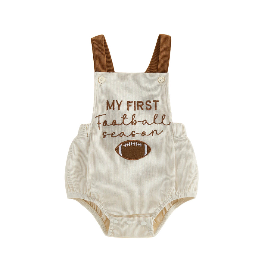 MY FIRST FOOTBALL SEASON Corduroy Romper