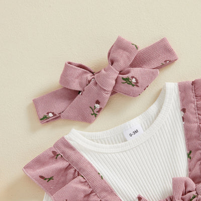 PAULA Floral Layered Skirt Romper
