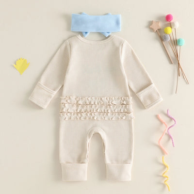 MY FIRST HANUKKAH Waffle Knit Jumpsuit
