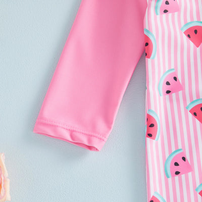 SPLISH SPLASH Striped Swimsuit with Sun Hat