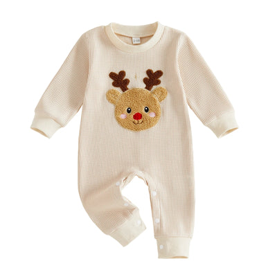 BABY REINDEER Waffle Knit Jumpsuit