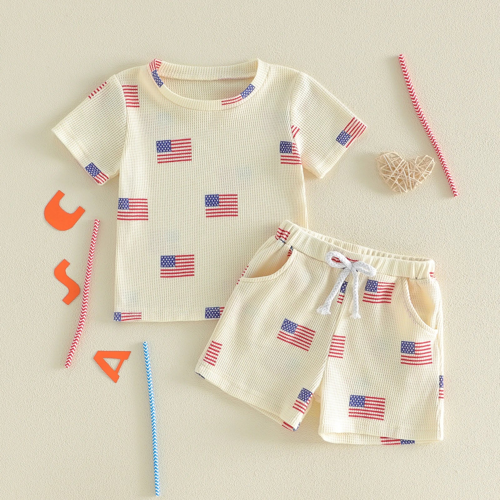 USA FLAG Yellow Outfit