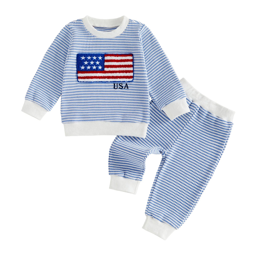USA FLAG Striped Outfit