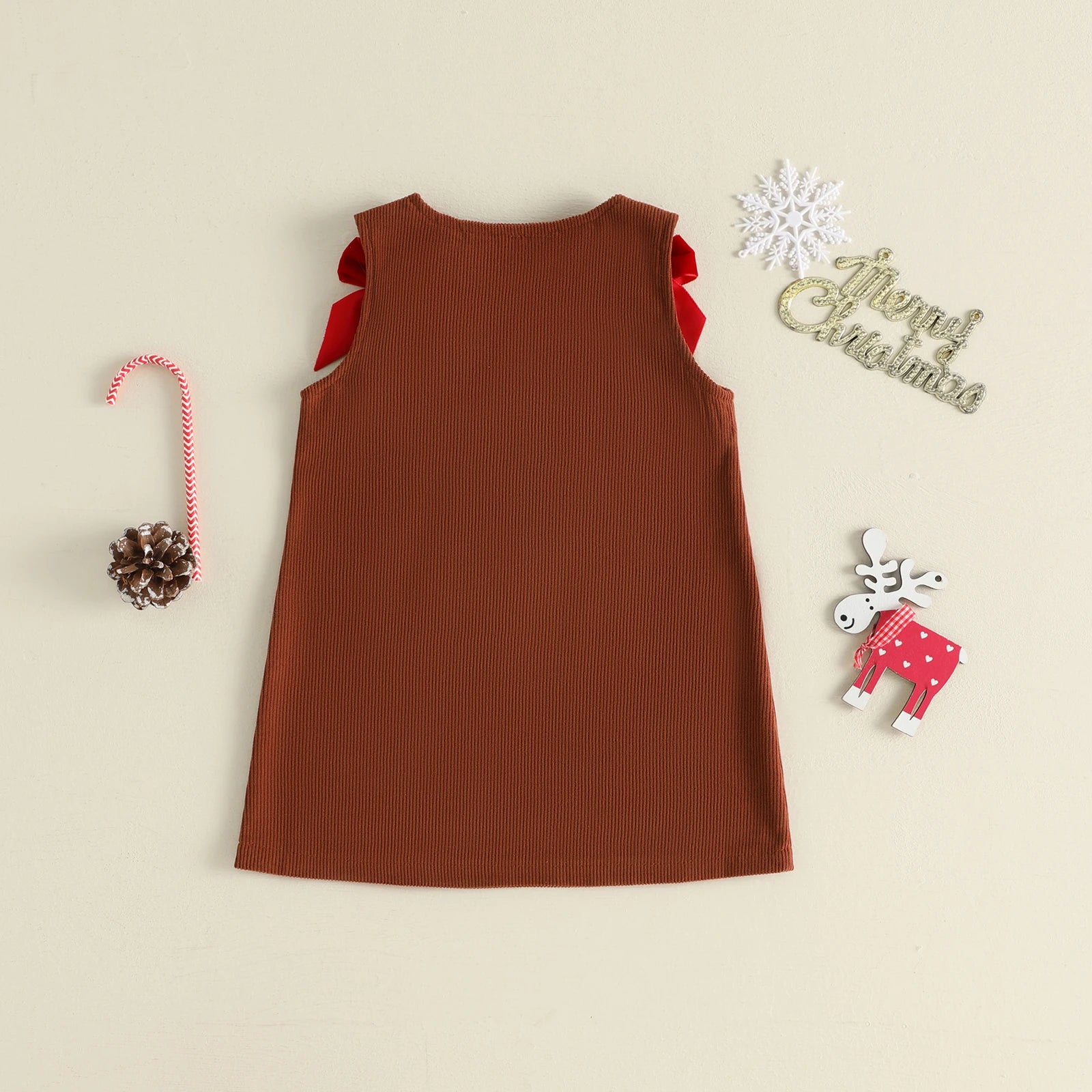 GINGERBREAD MAN Corduroy Bowtie Dress
